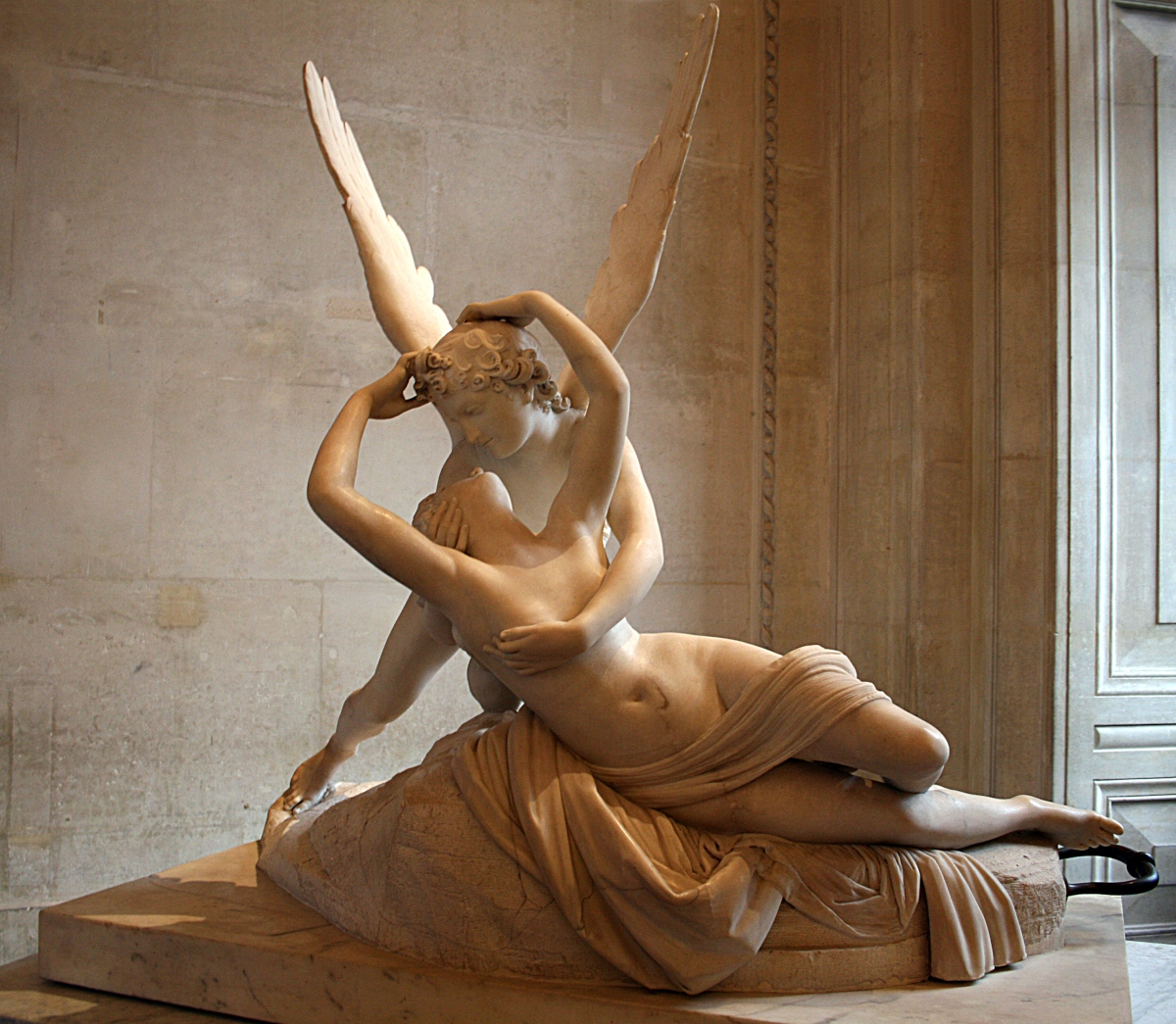Psyche Revived by Cupid's Kiss (1787-1793) by Antonio Canova, currently in the Louvre, Paris.