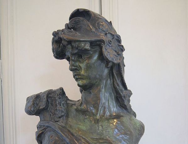 Auguste Rodin's 1879 bronze bust of Bellona, currently in the Musée Rodin, Paris.