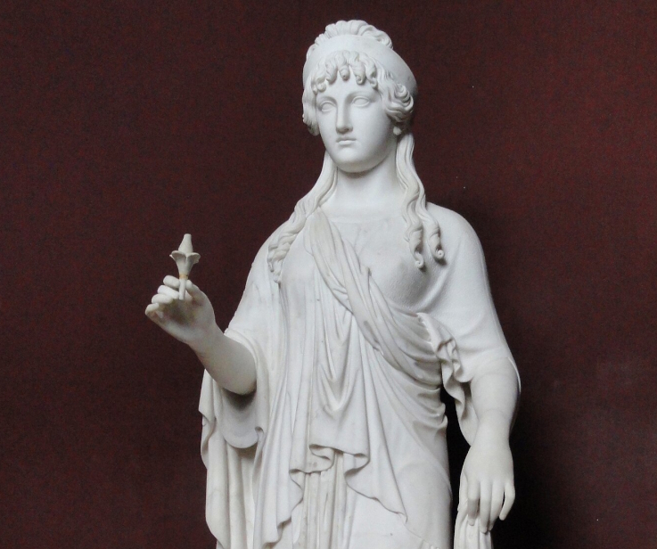 Detail of Bertel Thorvaldsen, Statue of Hope (1817); at the Thorvaldsen Museum, Copenhagen, Denmark.