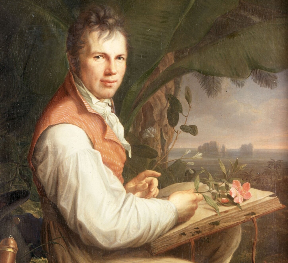 Detail from portrait of Alexander von Humboldt (1806) by Friedrich Georg Weitsch.