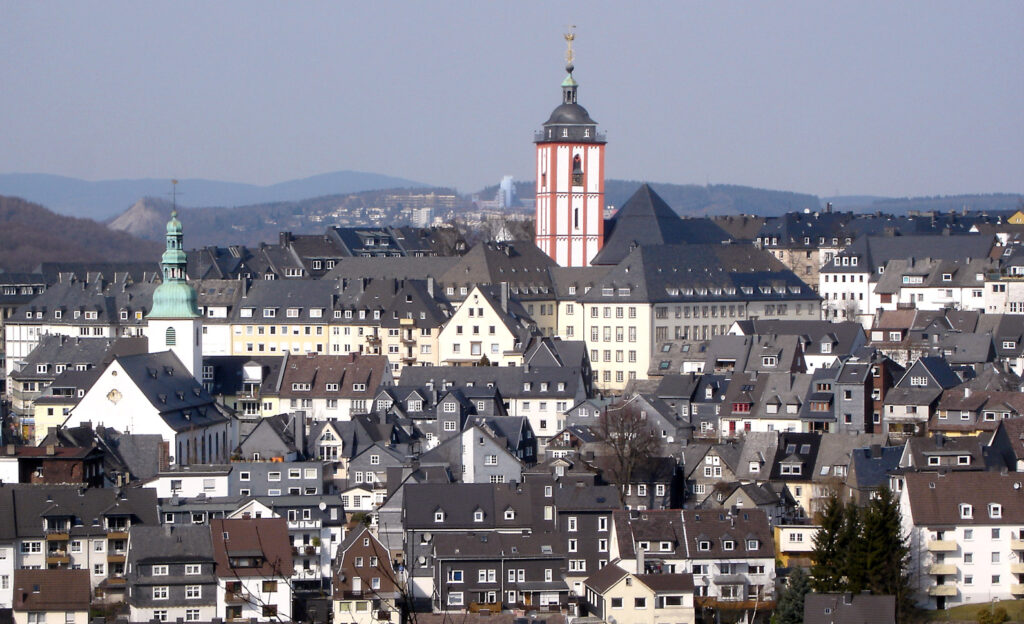 The upper part of Siegen city.